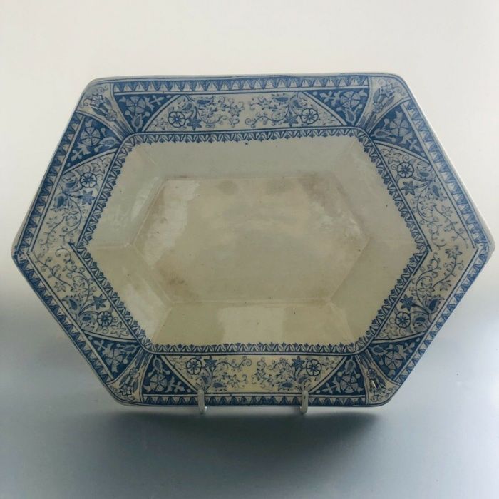Antiga Terrina WEDGWOOD Com Prato Hexagonal E Tampa-das-Índias