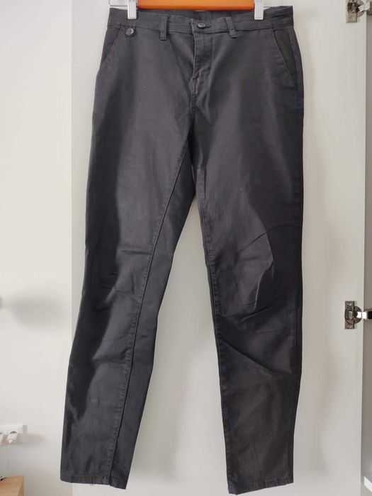 Czarne cygaretki chinosy S eleganckie