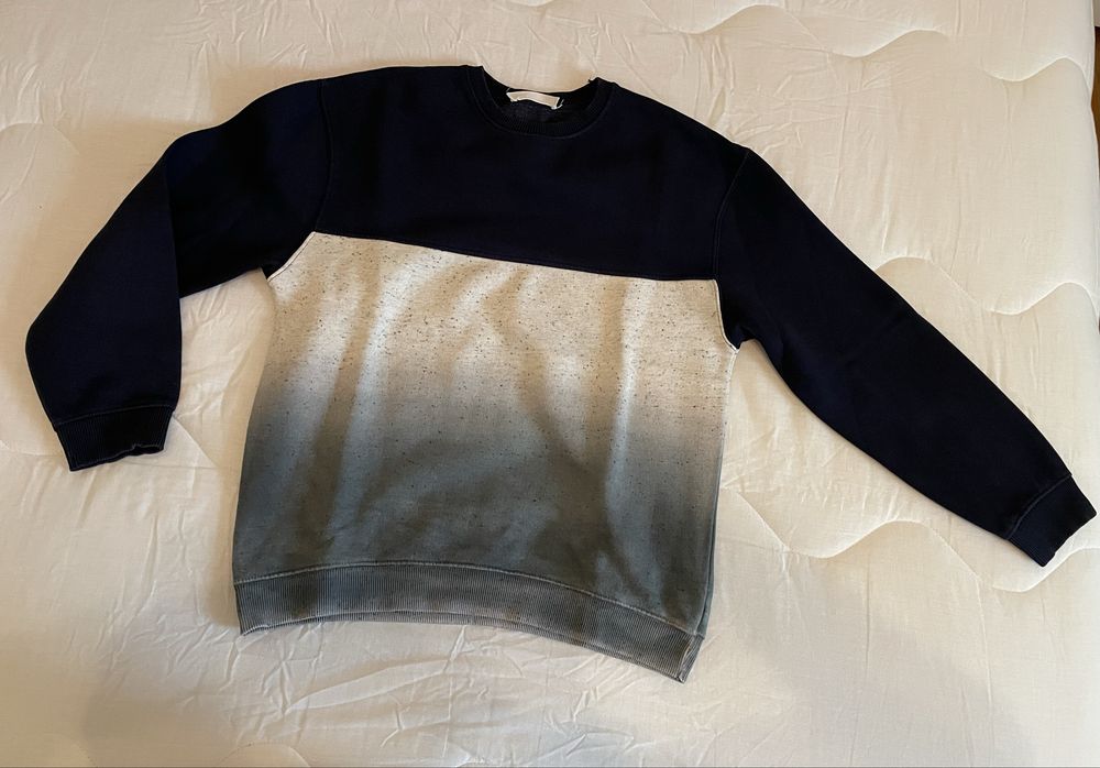 Sweatshirt rapaz 13/14 zara azul branco cinzento