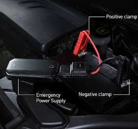 Booster carregador emergência baterias carro 12V power bank USB e lanterna NOVO