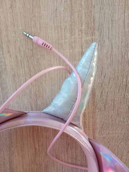 Słuchawki jednorożec dla dziecka – różowe, przewodowe jack 3.5 mm (B96