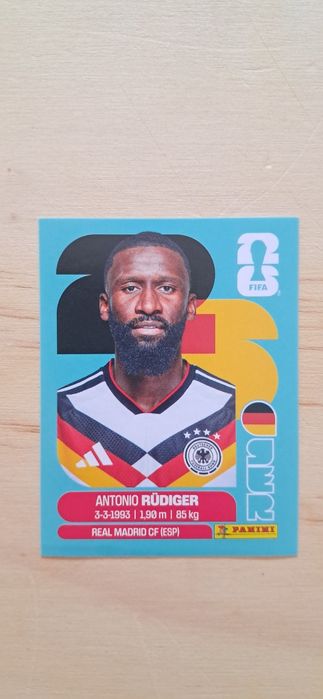 Cromo futebol de Rudiger(Mundial 2026)da Panini