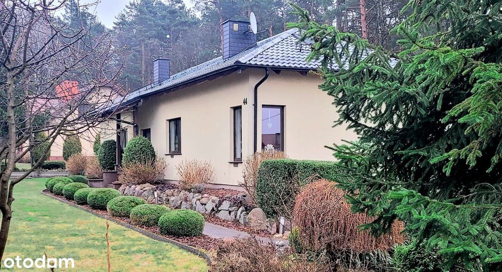 UROKLIWY DOM parterowy z pięknym ogrodem i z działką leśną -2189m2