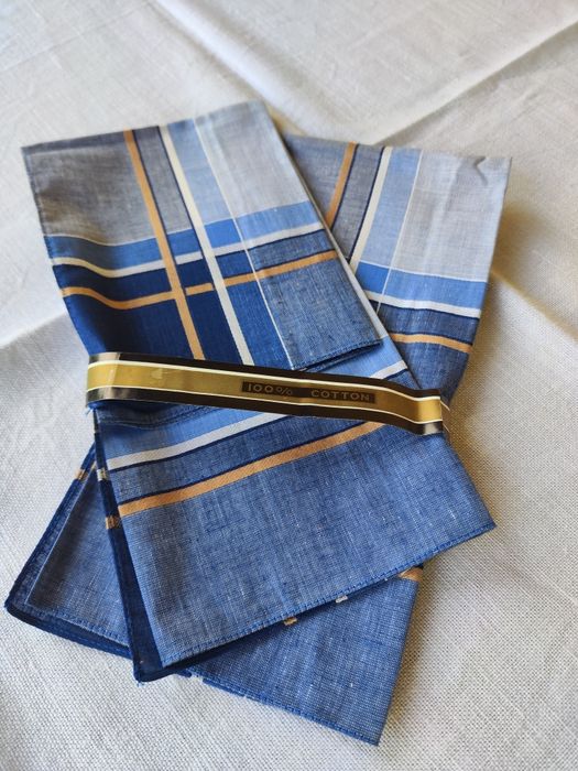 Nowe chusteczki męskie PRL, Vintage