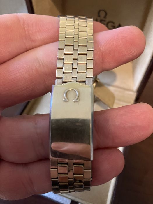 Omega Speedmaster lcd Quartz pudełko złoty
