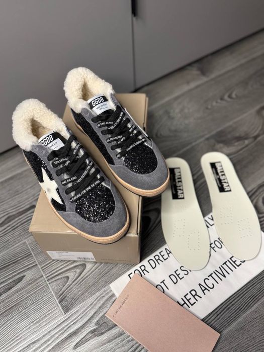 Golden goose голден гуз кеди зимові кросівки з хутром кеды мех голден