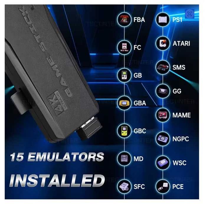 M8 4K Retro Game Stick - 64 GB pré-carregado com mais de 20.000 Jogos