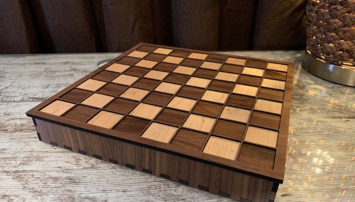 Jogo de xadrez e de damas - ficheiro para máquinas a laser