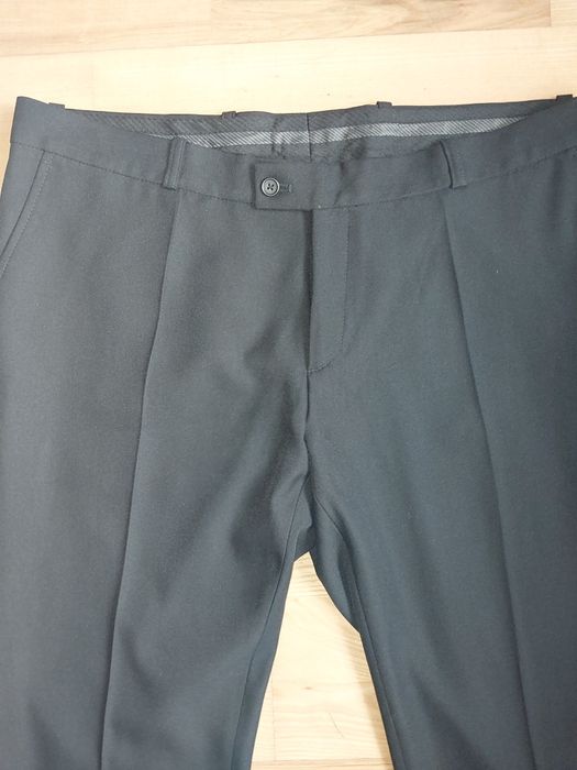 Spodnie męskie eleganckie r L jak nowe czarne garniturowe