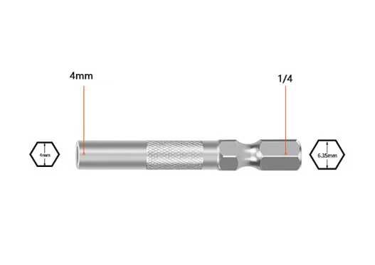 Adapter Bit Hex 6,35mm do 4mm