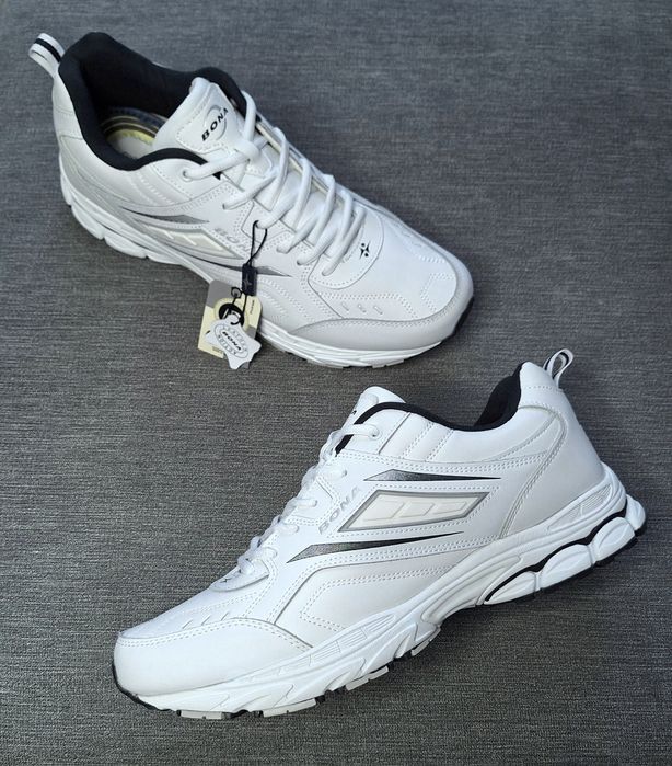 Чоловічі білі кросівки bona батал великан великий розмір  47 48