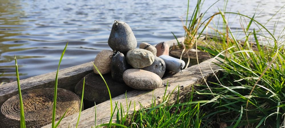 10 x ciężarki kamienne 100-120g karpiowe do wywózki