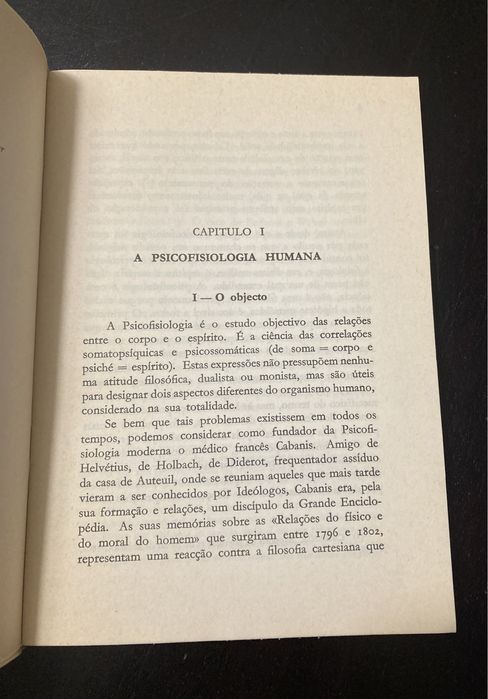 Livro A Psicofisiologia Humana, de Jean Delay (Anos 70)