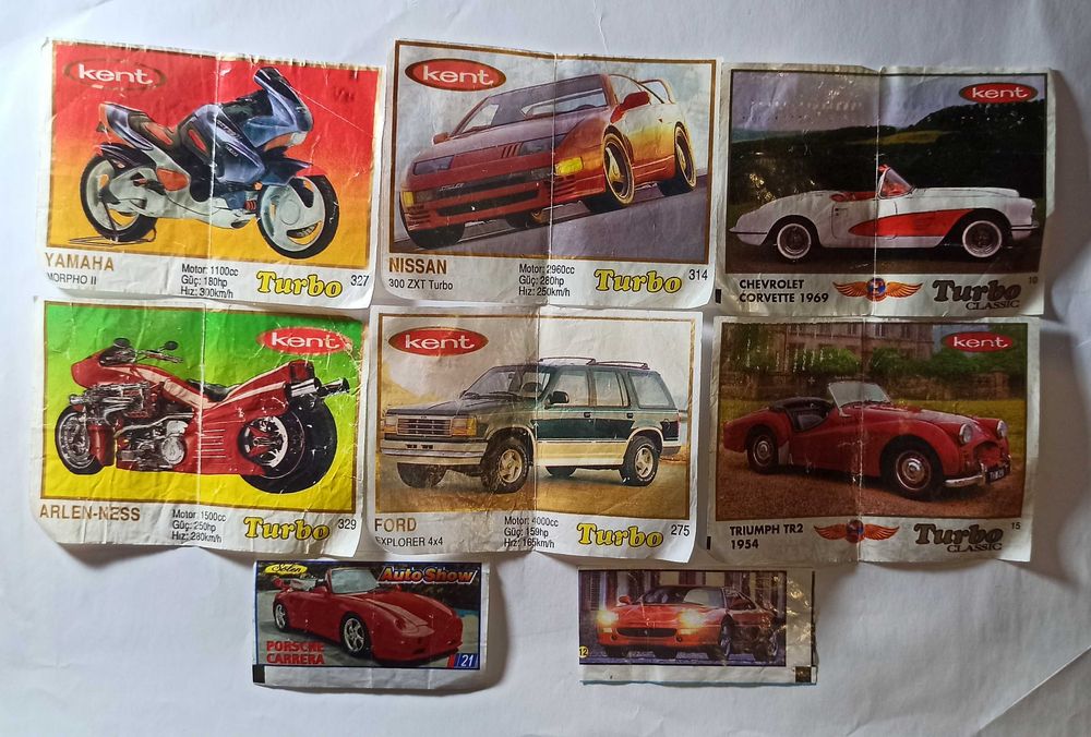Вінтажні вкладки Turbo / Kent 90-х (авто, мото)