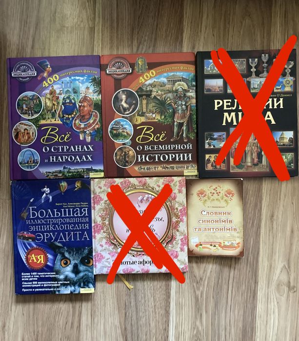 Енциклопедії та довідники (Ерудит, Всесвітня історія, Релігії) поштучно або лотом(4  штук)