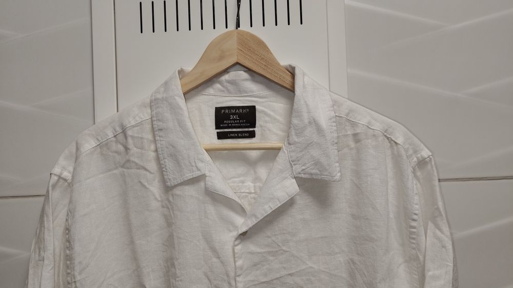 Koszula Primark r. 3XL biała LEN Nowa