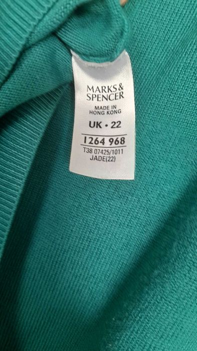 Sweter Damski Zielony Marks & Spencer_Rozmiar 20