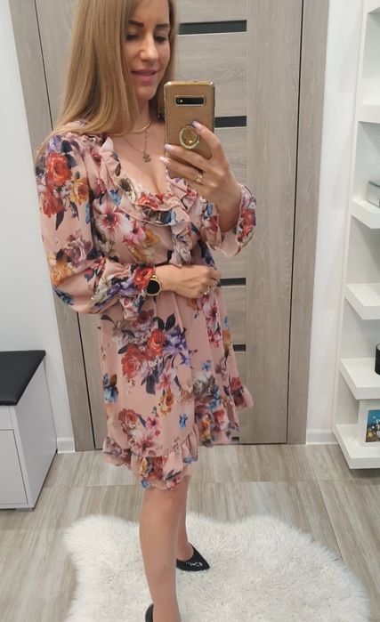 Sukienka Kwiaty Róż OS0090