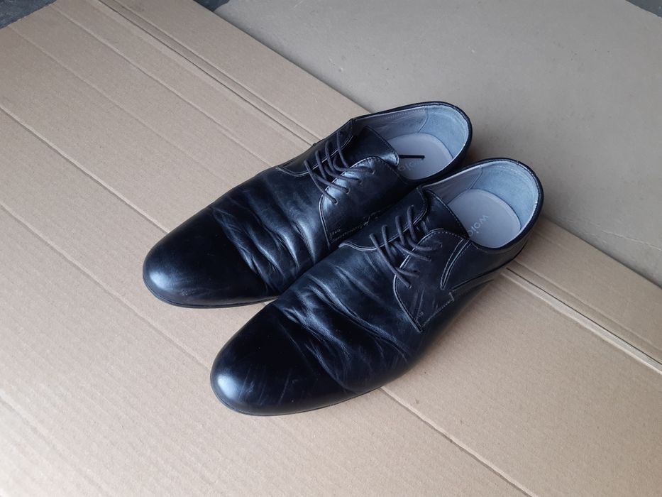 Buty garniturowe, trzewiki Wojas skóra  r. 45