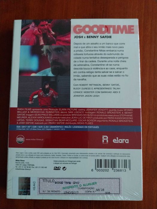DVD “Good time”, dos irmãos Safdie