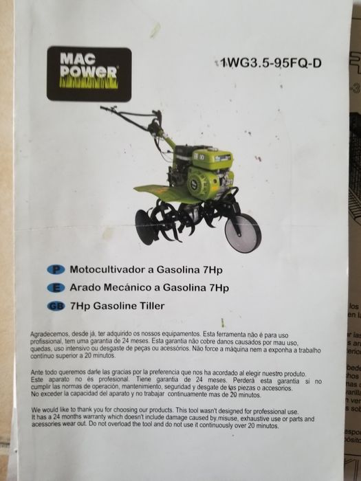 Motoenxada Mac Power 7HP