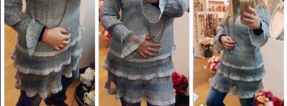 Vestido Maitté cinzento