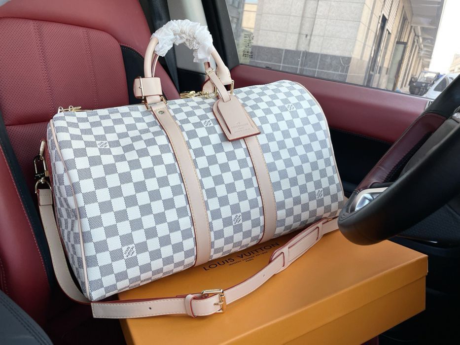 Louis Vuitton Keepall сумка мужская белая унисекс спортивная оригинал