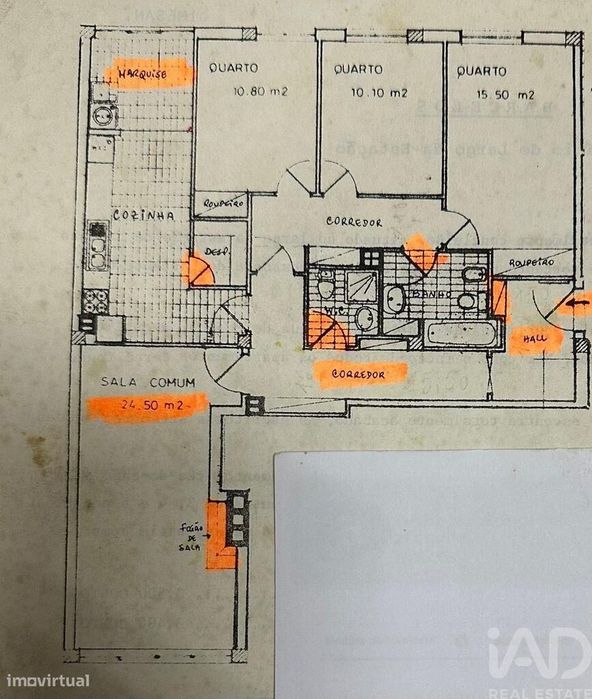 Apartamento T3 em Arcozelo de 125 m2