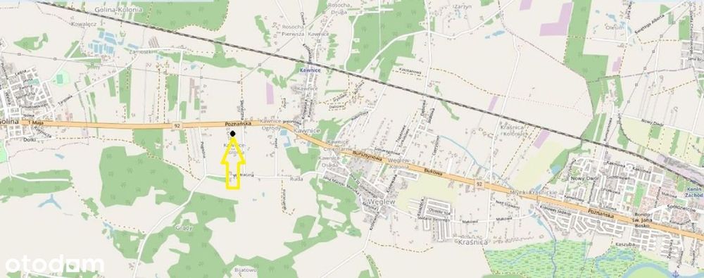 Działka budowlana o pow. 1000 m², blisko Konina-Kawnice, ul. Słoneczna - Więcej