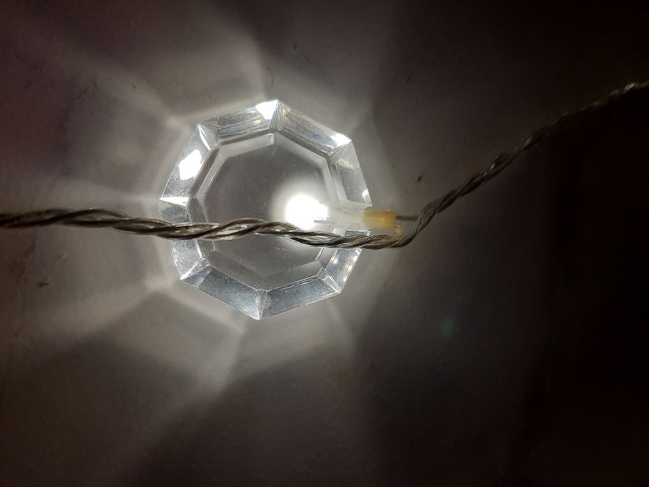 Luz/iluminação branca de decoração com corações e estrelas