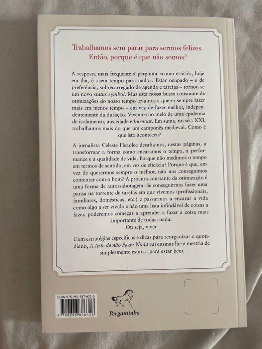 Livro a arte de não fazer nada