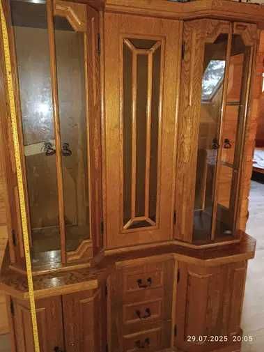 kredens witryna stylowa dębowa