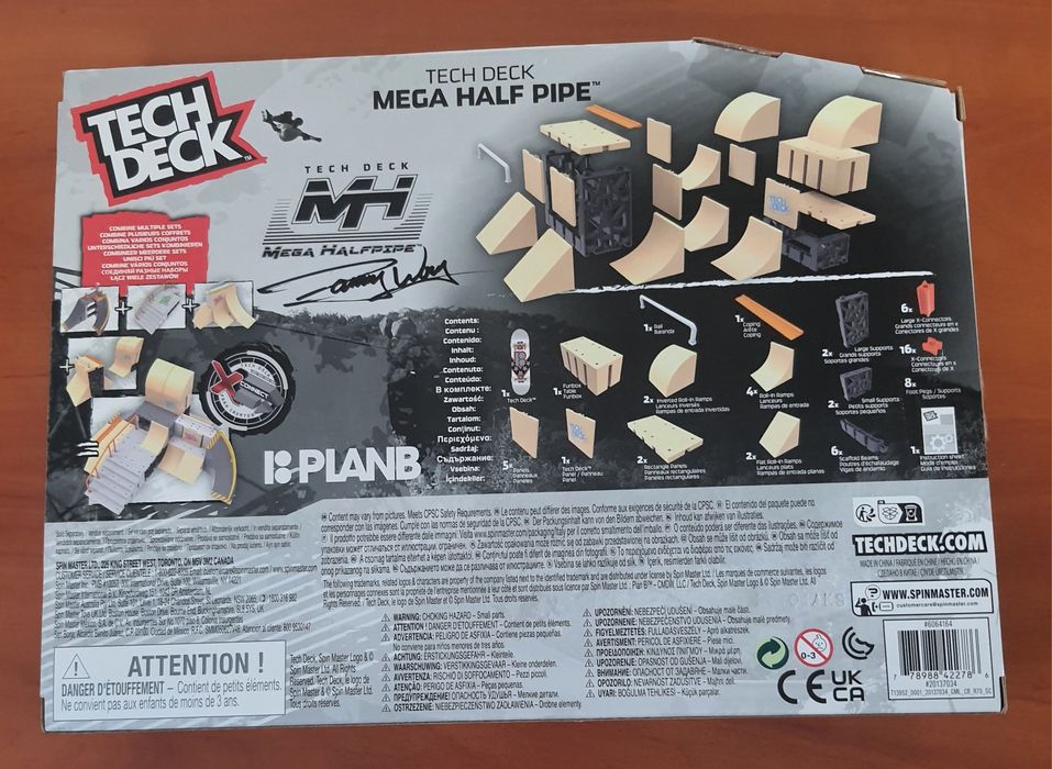TECH DECK FINGERBOARD Rampa Mega Half Pipe + Deska