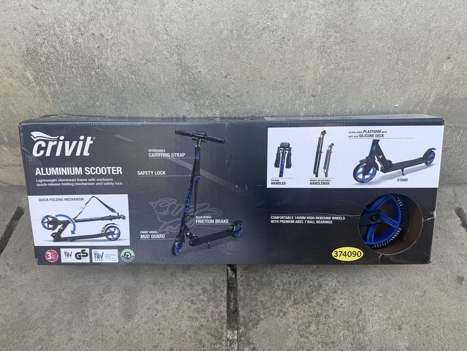 Самокат алюмімінієвий Crivit Pro Blue