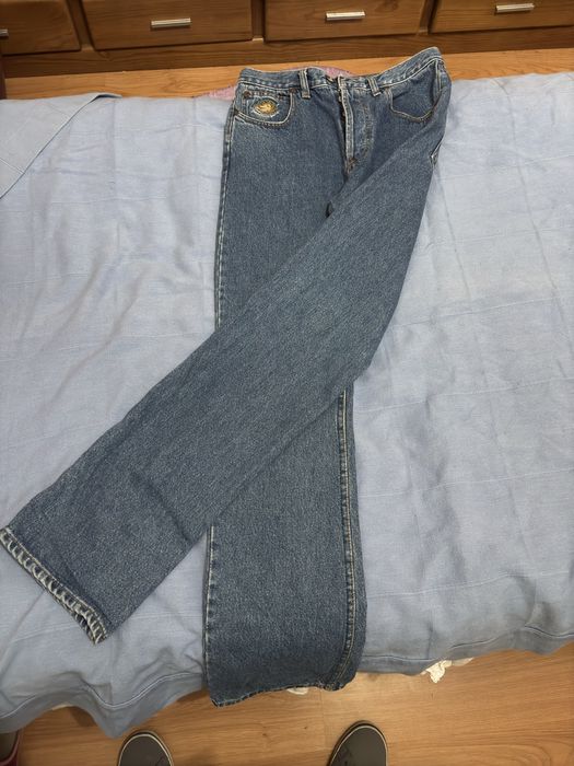 Calças ganga azul tamanho 38