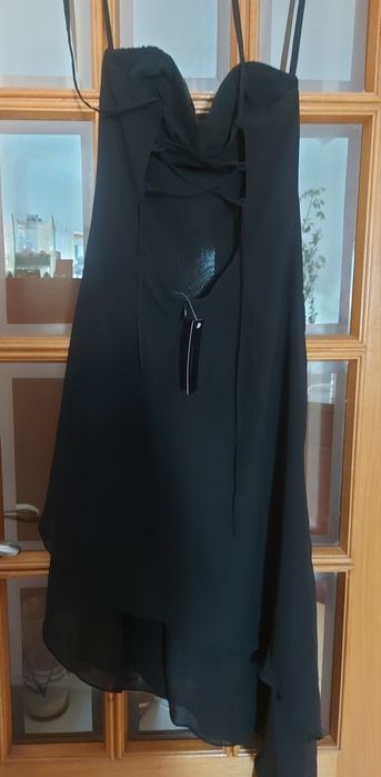 Vestido preto de cerimonia Américo Tavar