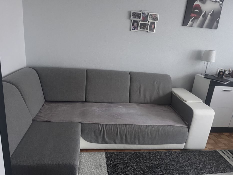 Narożnik bialo szary