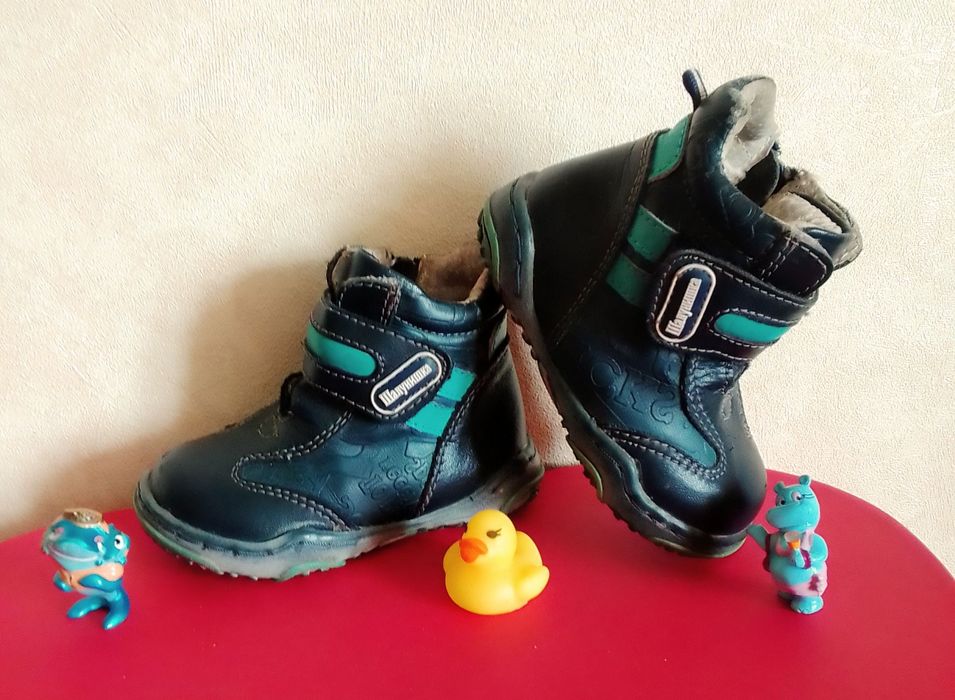 Кожаные деми-ботиночки. Made in Turkey, Ukraine. Размер 22,23.