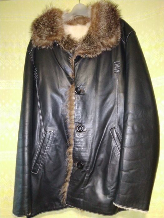 Дублёнка мужская с воротником