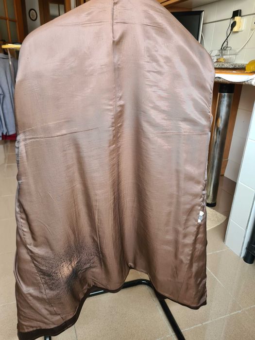 Vendo casaco Massimo Dutti, em pele napa castanha, tamanho M/38