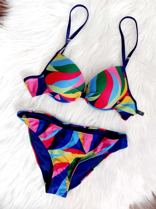 bikini 70b sinsay kostium strój kapięlowy s m biustonosz push up