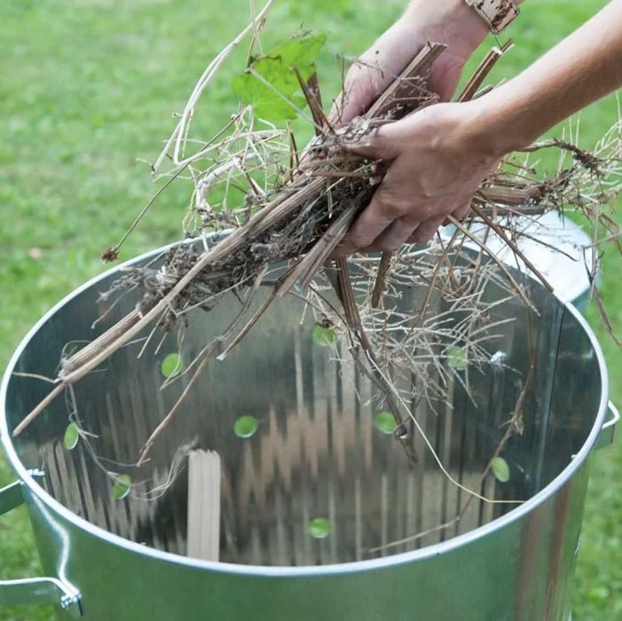 NOWA spalarka do liści 75L XXL spalarnia ogrodowa ocynk pojemnik