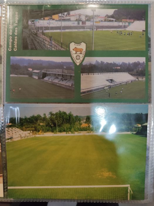 postal do estádio Caçadores Caldas das Taipas