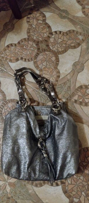 сумка сребристая  marina galanti, босоножки Италия