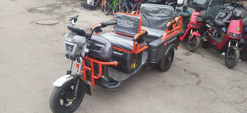 Електротрицикл  вантажопасажирський Crosser CARGO-10 (60V/32Ah/1000w)