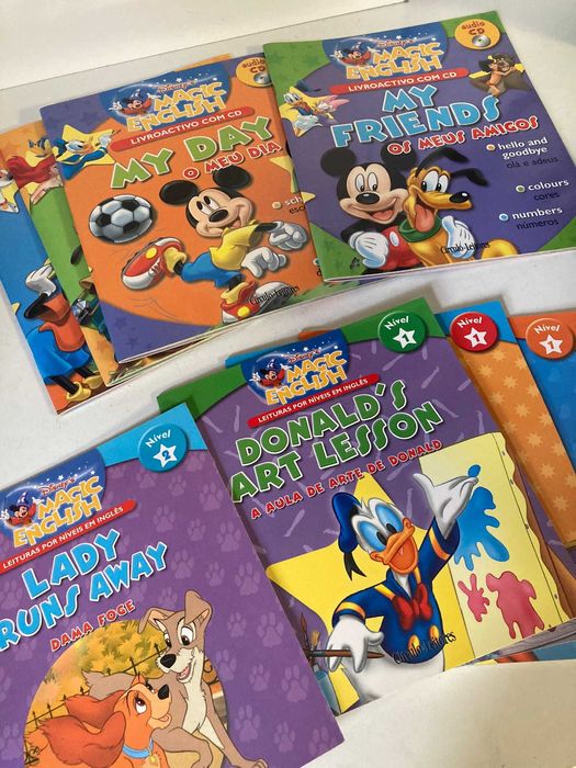 11 Livros da Disney's Magic English - Aprender Inglês