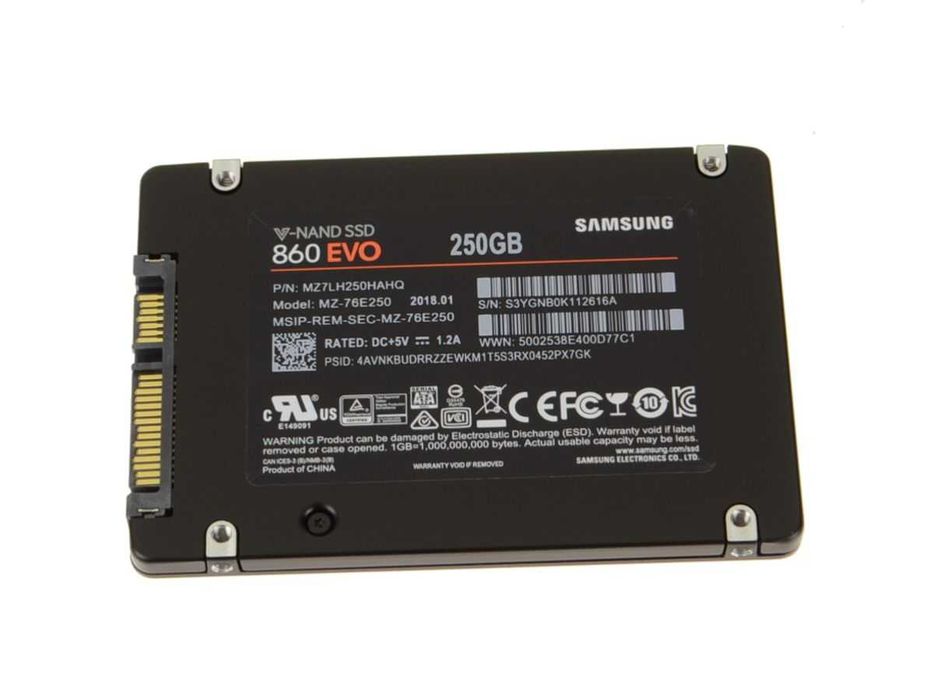 SSD диск Samsung 860 EVO 2.5 250 GB (состояние диска 94%)