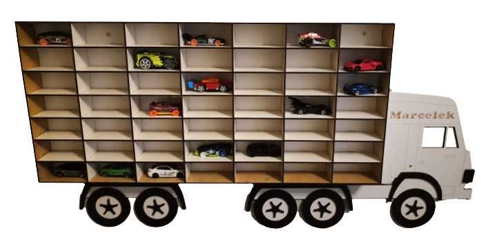 Półka na resoraki hot wheels,tir z grawerem