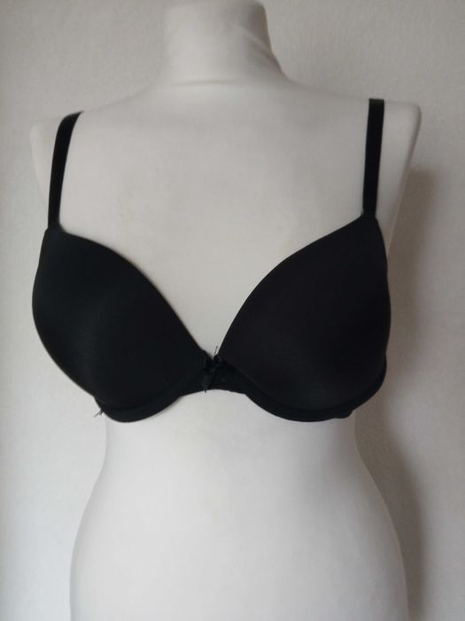 Biustonosz stanik usztywniony Push-up czarny r M