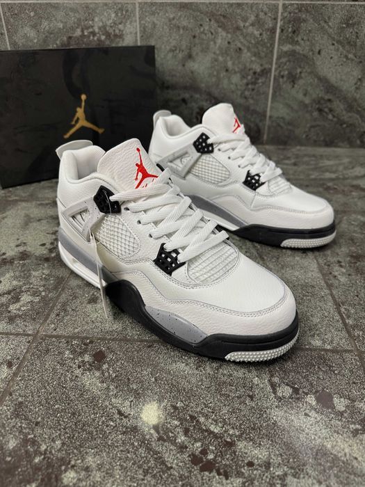 !SALE! Nike Air Jordan Retro 4 White/Gray 40 41 42 43 44 45 найк